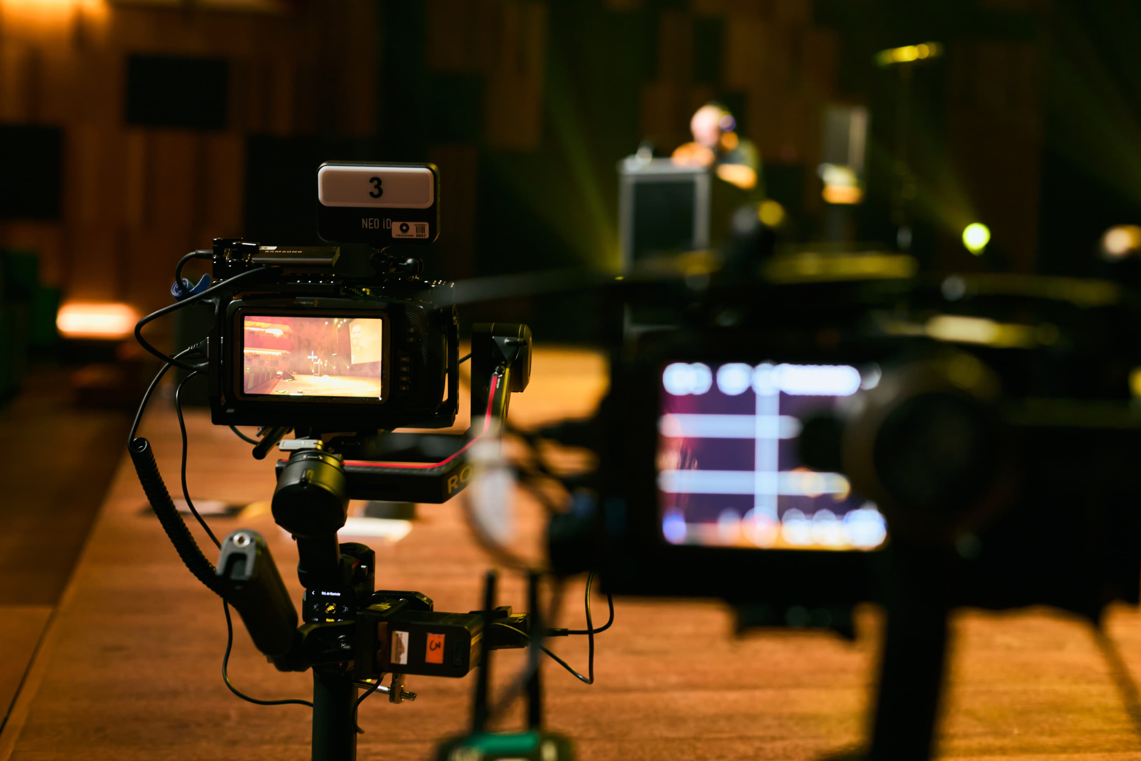 Equipe em produção publicitária